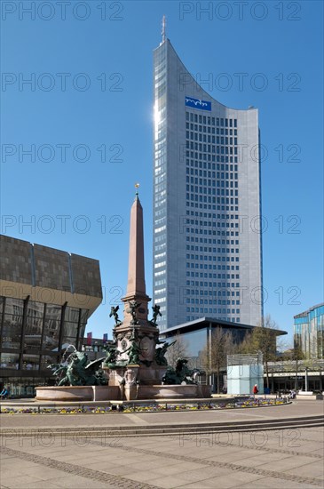 Mende Fountain with City Tower