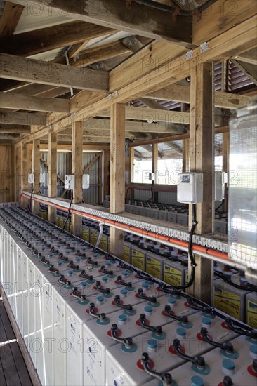 Batteries of large solar plant