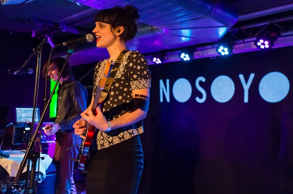 The Dutch-German pop duo Nosoyo with singer Donata Kramarz and drummer Daim de Rijke live in the Schuur Lucerne