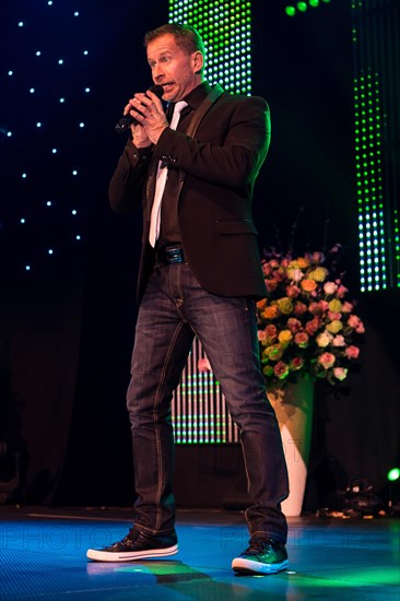 The Swiss pop singer and presenter Leonard live at the 16th Schlager Nacht in Lucerne