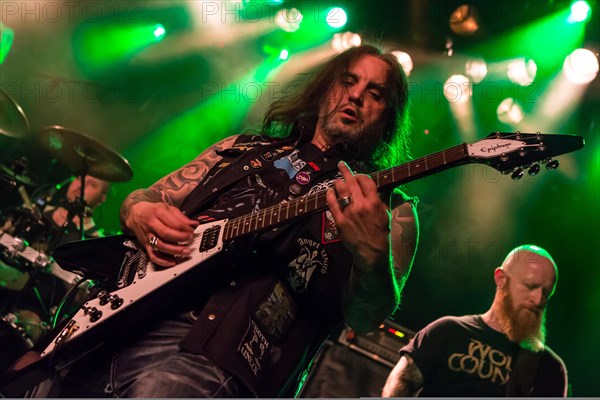 Guitarist of the Swiss metal band Piranha live in the Schuur Lucerne