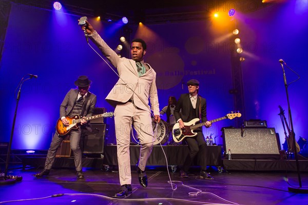 The US-American Rhythm and Blues Band Vintage Trouble live at the Blue Balls Festival Lucerne