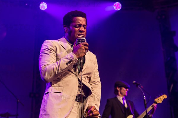 The US-American Rhythm and Blues Band Vintage Trouble live at the Blue Balls Festival Lucerne