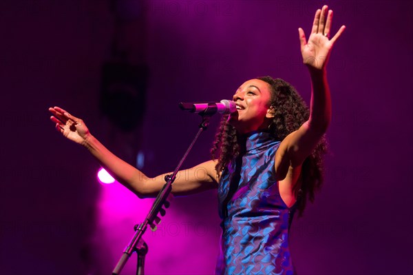 The British soul singer Corinne Bailey Rae live at the Blue Balls Festival Lucerne