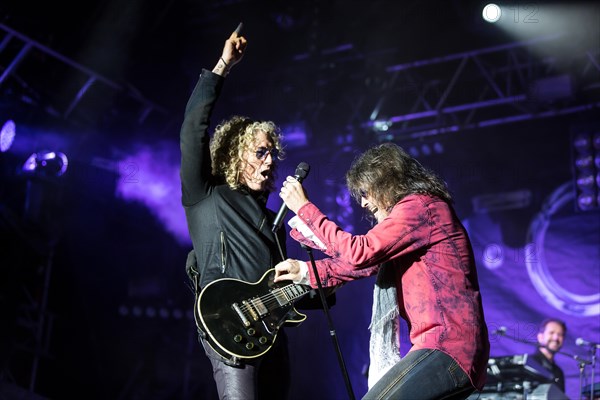 The British-American rock band Foreigner with singer Kelly Hansen live at the Magic Night at the Heitere Zofingen