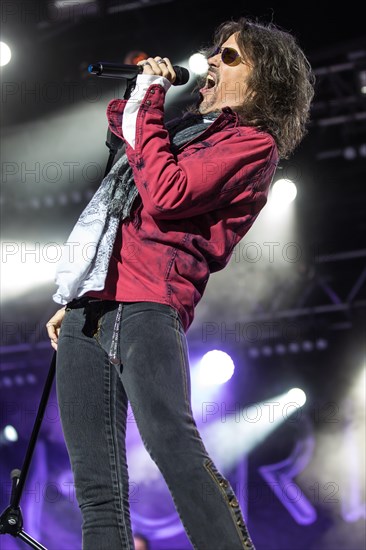 The British-American rock band Foreigner with singer Kelly Hansen live at the Magic Night at the Heitere Zofingen