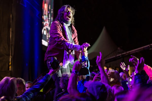 The British-American rock band Foreigner with singer Kelly Hansen live at the Magic Night at the Heitere Zofingen