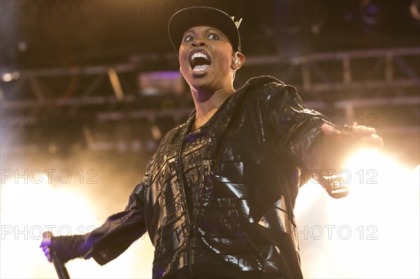 The British band Skunk Anansie with singer Deborah Anne Dyer alias Skin live at the 26th Heitere Open Air in Zofingen