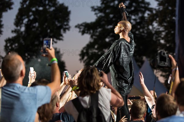 The British band Skunk Anansie with singer Deborah Anne Dyer alias Skin live at the 26th Heitere Open Air in Zofingen