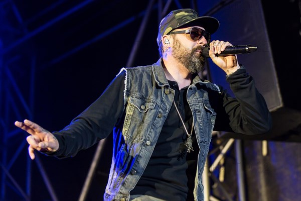 The German rapper and producer Paul Hartmut Wurdig alias Sido live at the 26th Heitere Open Air in Zofingen