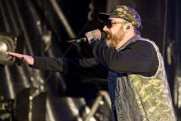 The German rapper and producer Paul Hartmut Wurdig alias Sido live at the 26th Heitere Open Air in Zofingen