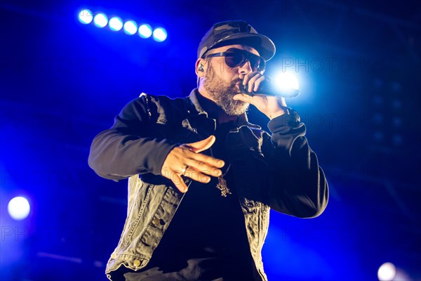 The German rapper and producer Paul Hartmut Wurdig alias Sido live at the 26th Heitere Open Air in Zofingen