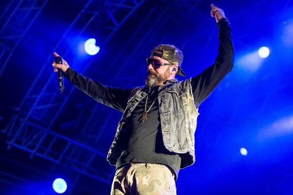 The German rapper and producer Paul Hartmut Wurdig alias Sido live at the 26th Heitere Open Air in Zofingen