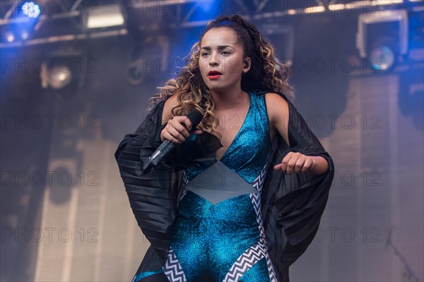 English pop and R&B singer Ella Eyre live at the 26th Heitere Open Air in Zofingen