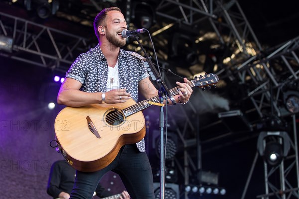 The British singer and musician James Morrison live at the 26th Heitere Open Air in Zofingen