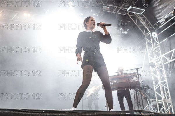 The French pop singer Jain live at the 26th Heitere Open Air in Zofingen