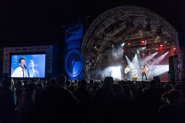 The British musician Frank Turner & The Sleeping Souls live at the 27th Heitere Open Air in Zofingen