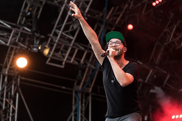 The German singer and songwriter Mark Forster live at the 27th Heitere Open Air in Zofingen