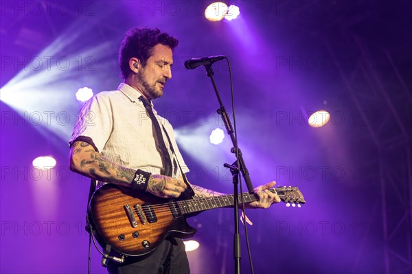 The British musician Frank Turner & The Sleeping Souls live at the 27th Heitere Open Air in Zofingen