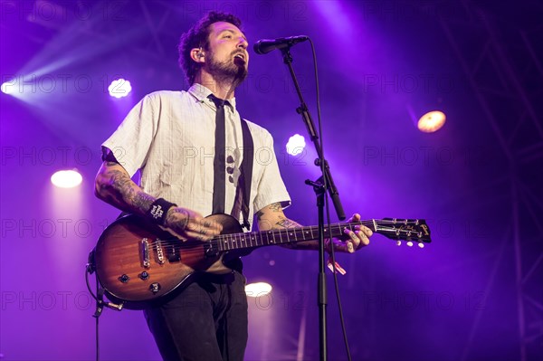 The British musician Frank Turner & The Sleeping Souls live at the 27th Heitere Open Air in Zofingen