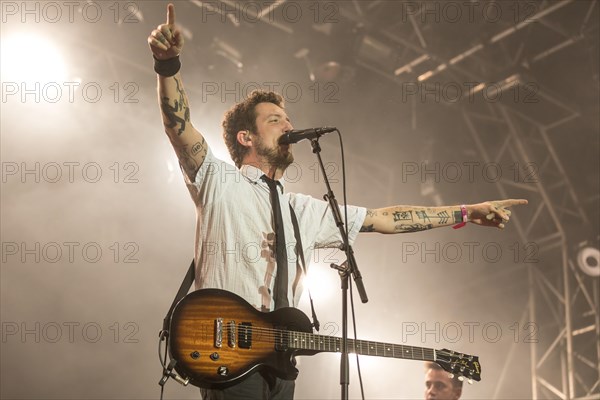 The British musician Frank Turner & The Sleeping Souls live at the 27th Heitere Open Air in Zofingen