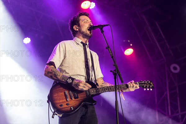 The British musician Frank Turner & The Sleeping Souls live at the 27th Heitere Open Air in Zofingen