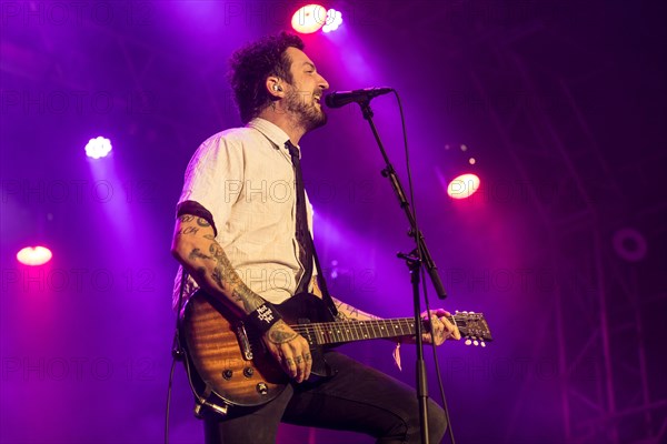 The British musician Frank Turner & The Sleeping Souls live at the 27th Heitere Open Air in Zofingen