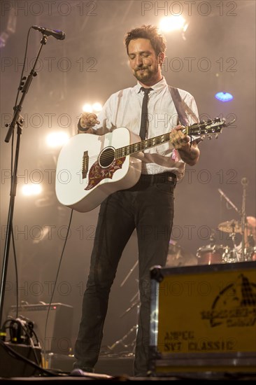 The British musician Frank Turner & The Sleeping Souls live at the 27th Heitere Open Air in Zofingen