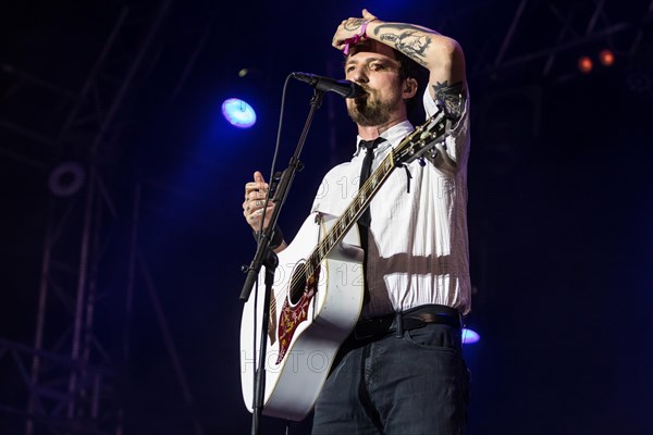 The British musician Frank Turner & The Sleeping Souls live at the 27th Heitere Open Air in Zofingen