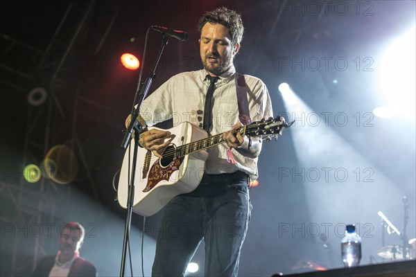 The British musician Frank Turner & The Sleeping Souls live at the 27th Heitere Open Air in Zofingen