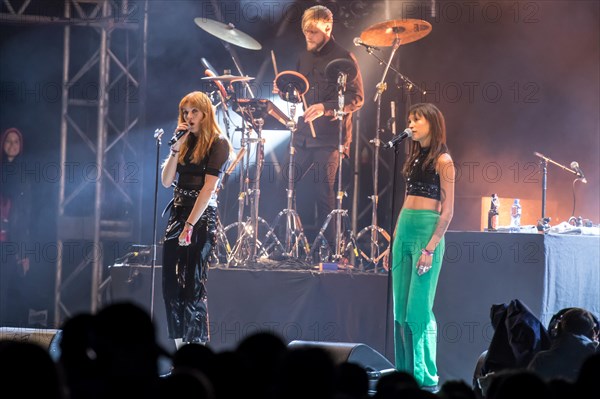 The Swedish electropop duo Icona Pop with singers Aino Jawo and Caroline Hjelt