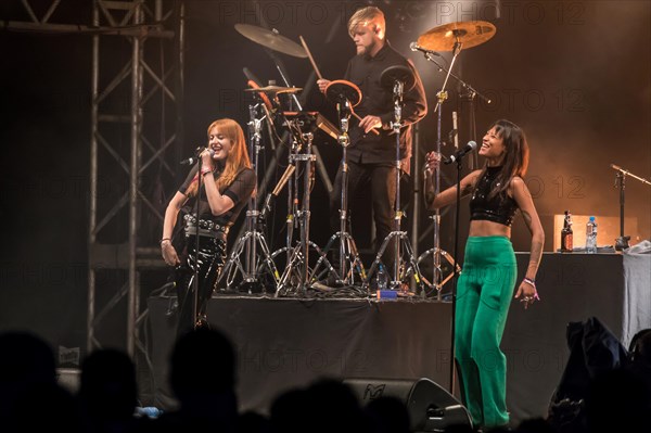 The Swedish electropop duo Icona Pop with singers Aino Jawo and Caroline Hjelt