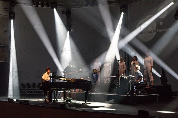 The British musician and songwriter Benjamin Clementine live at the 25th Blue Balls Festival in Lucerne