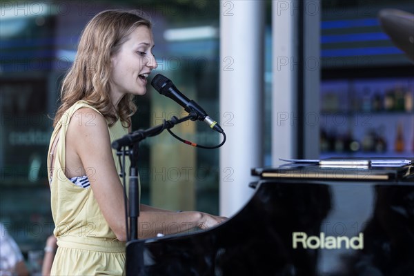 The Swiss band Uzu live at the 25th Blue Balls Festival in Lucerne