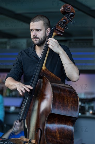 The Swiss band Uzu live at the 25th Blue Balls Festival in Lucerne