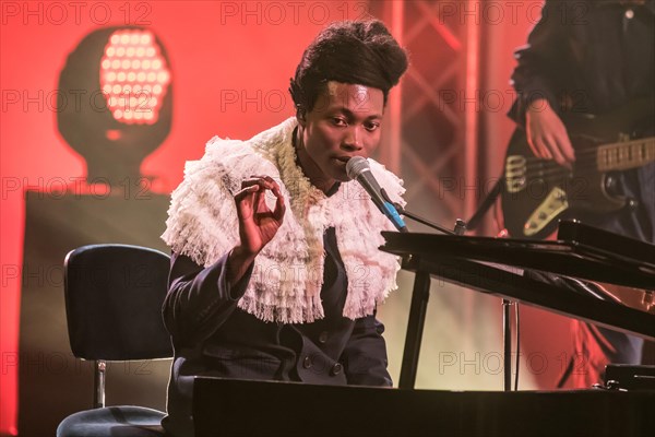 The British musician and songwriter Benjamin Clementine live at the 25th Blue Balls Festival in Lucerne