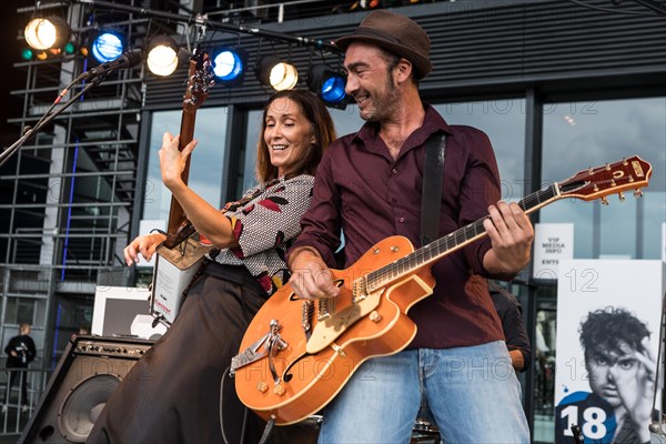 French band Ziia & The Swing Mates live at the 26th Blue Balls Festival in Lucerne