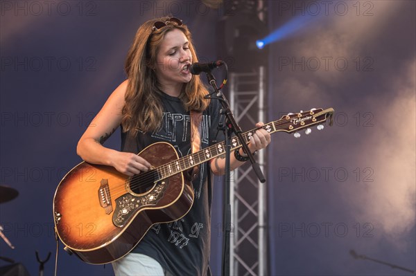 The German rock band Joon Wolfsberg Band live at the 26th Blue Balls Festival in Lucerne