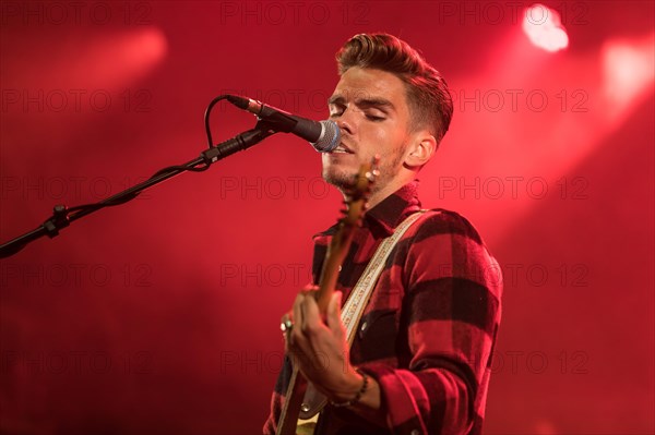 The Icelandic rock band Kaleo with singer and frontman Jokull Juliusson live at the 28th Heitere Open Air in Zofingen