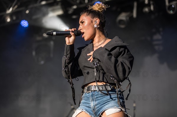 British R & B and pop singer and songwriter Rachel Keen aka Raye live at the 28th Heitere Open Air in Zofingen Aargau
