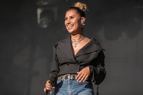 British R & B and pop singer and songwriter Rachel Keen aka Raye live at the 28th Heitere Open Air in Zofingen Aargau