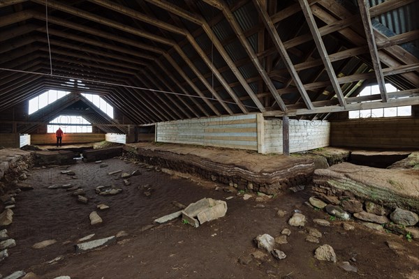 Excavation of the foundations of a nave