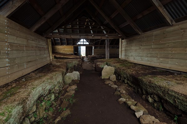 Excavation of the foundations of a nave