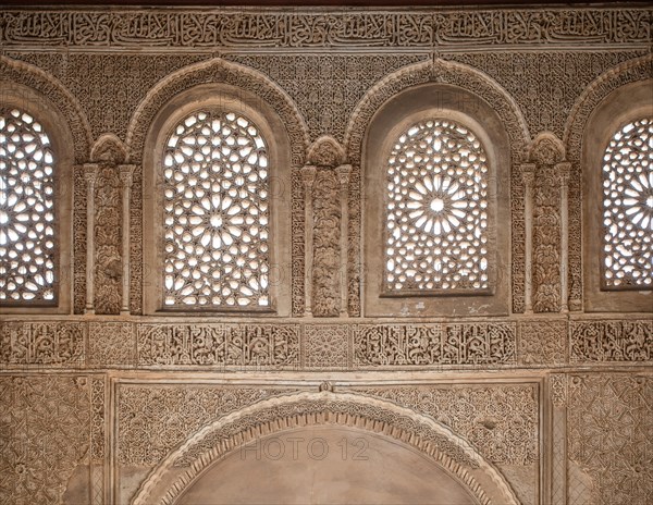 Wall with ornamental plaster decorations