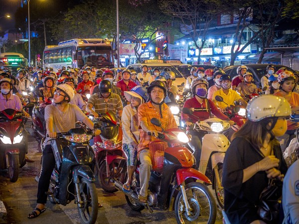 Evening rush hour in Ho Chi Minh City