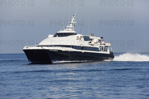 Paul and Shark ferry crossing Bay of Naples