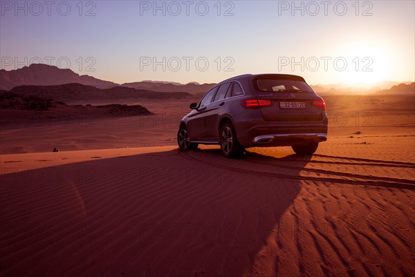 Mercedes Benz GLC250 SUV on dirt road