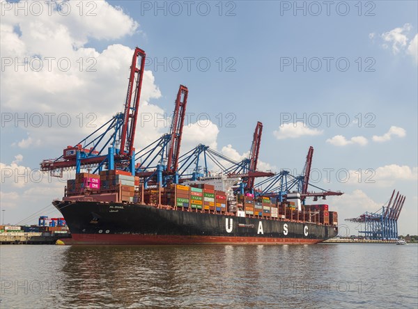 Container ship loaded with containers