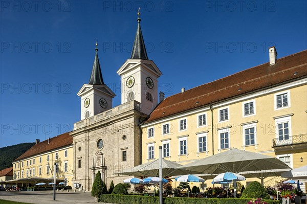 Former Benedictine monastery Tegernsee with Basilica of St Quirin