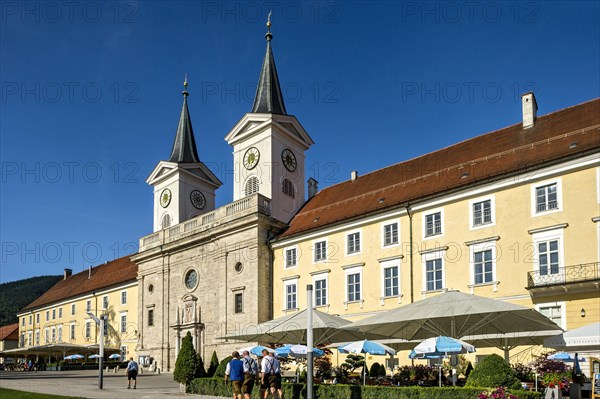 Former Benedictine monastery Tegernsee with Basilica of St Quirin